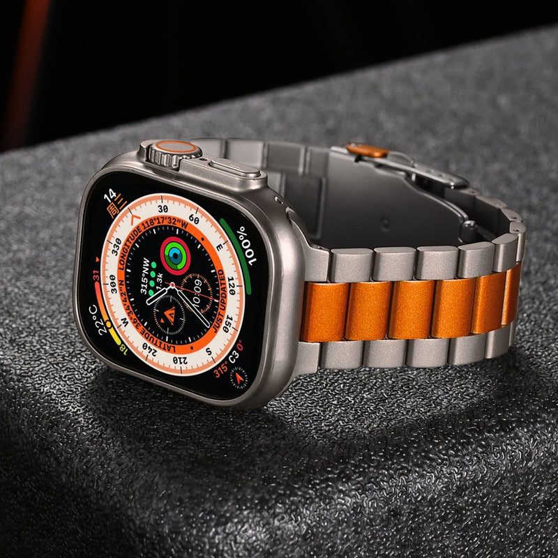 Pulseira de titânio estilo empresarial para Apple Watch