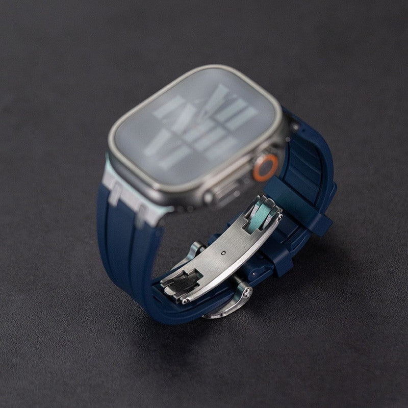 Nova Pulseira Grossa de Silicone AP com Adaptador de Titânio para Apple Watch
