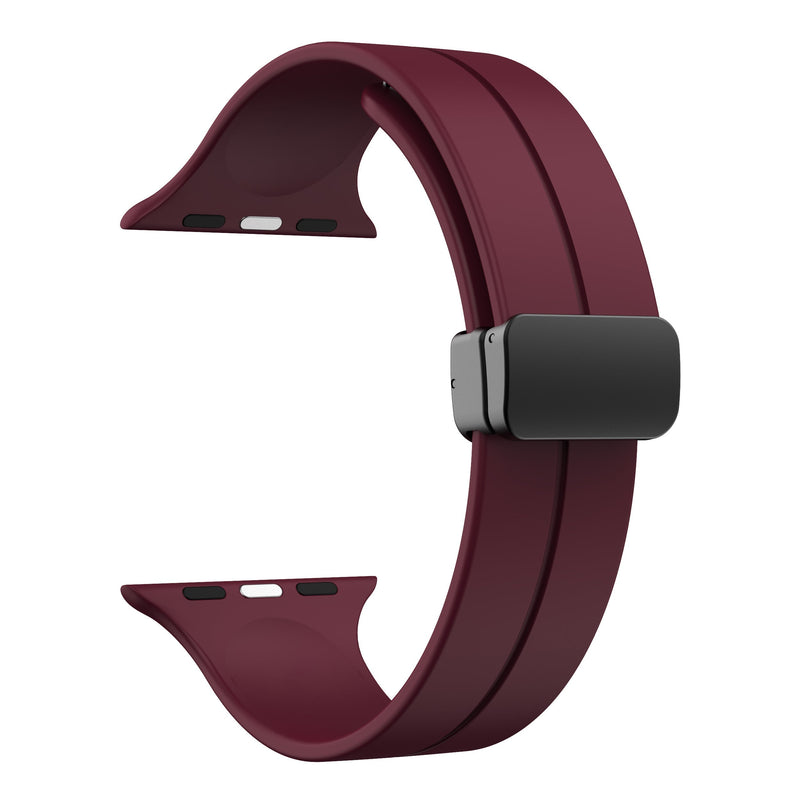 Pulseira de Silicone Magnética Dobrável Simples para Apple Watch