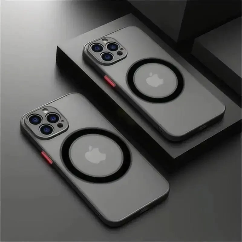 Capa Magnética Matte Magsafe para iPhone - Proteção Premium para Todos os Modelos
